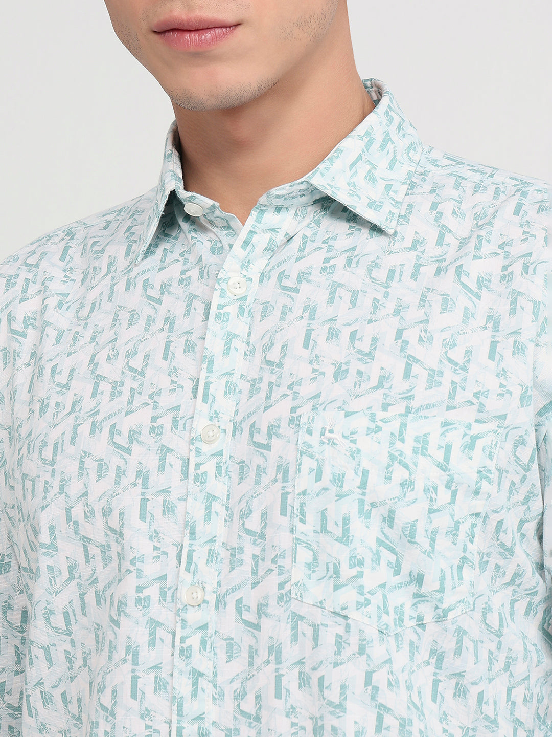 Parx Green Casual Shirt