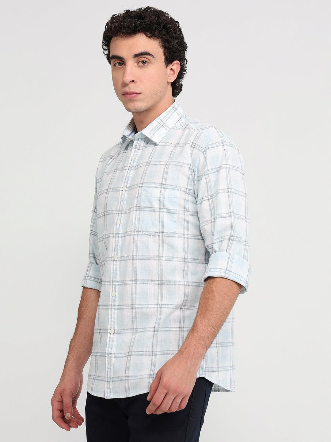 Parx Blue Casual Shirt