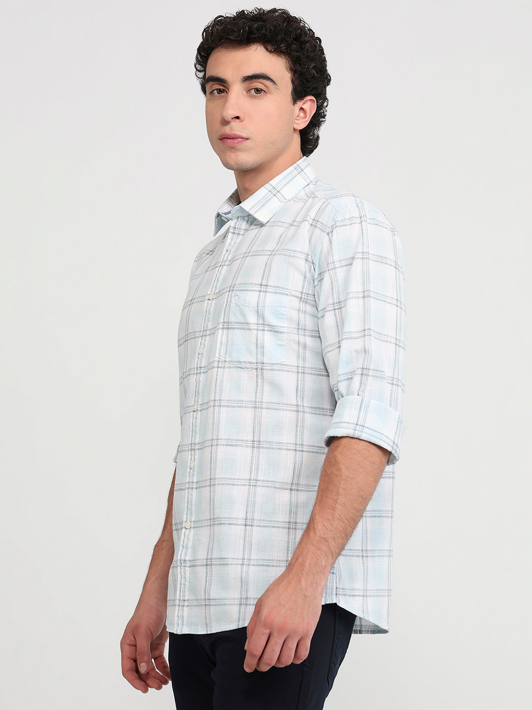 Parx Blue Casual Shirt