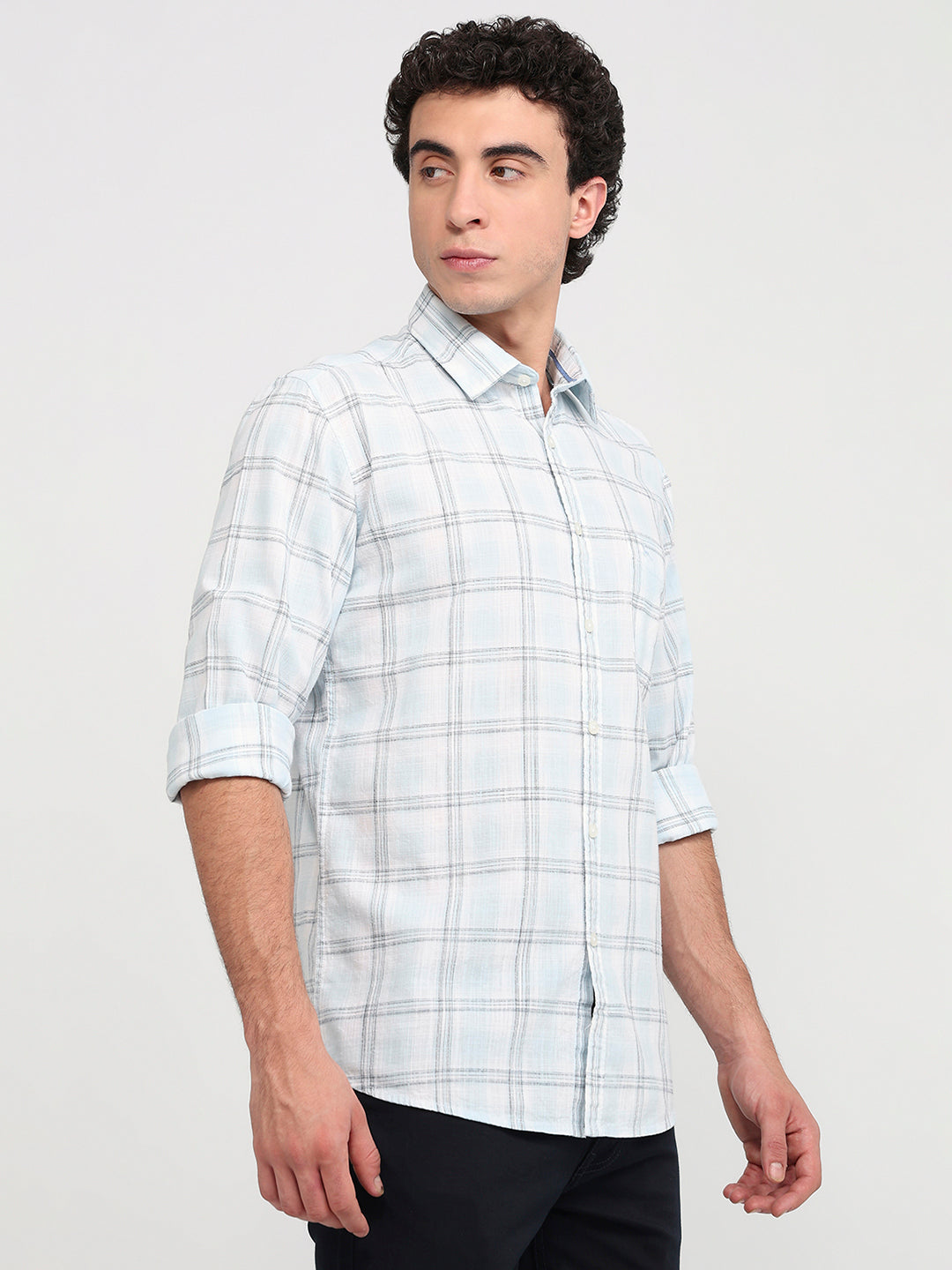 Parx Blue Casual Shirt