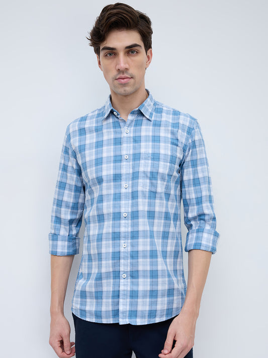 Parx Blue Casual Shirt