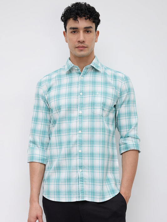 Parx Green Casual Shirt