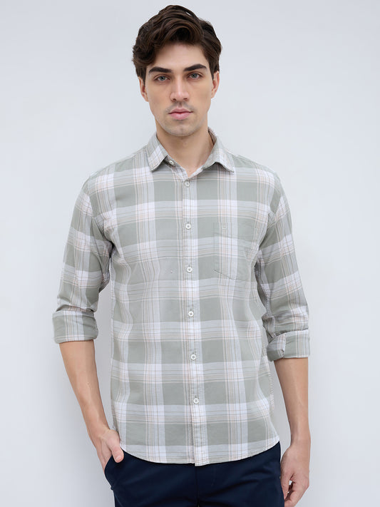 Parx Green Casual Shirt