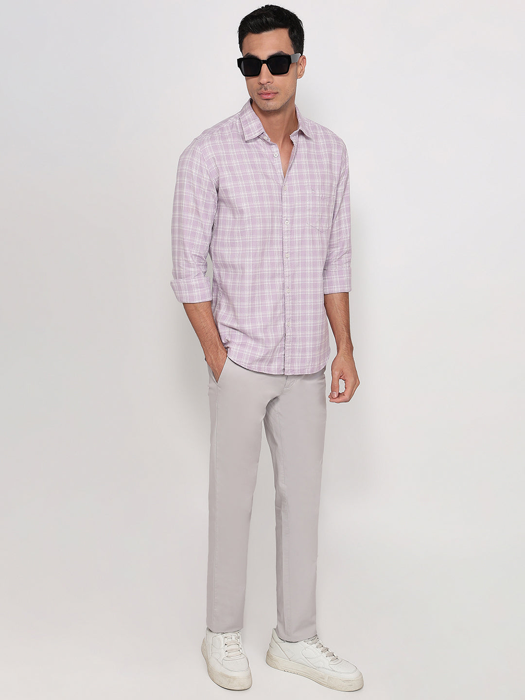 Parx Purple Casual Shirt