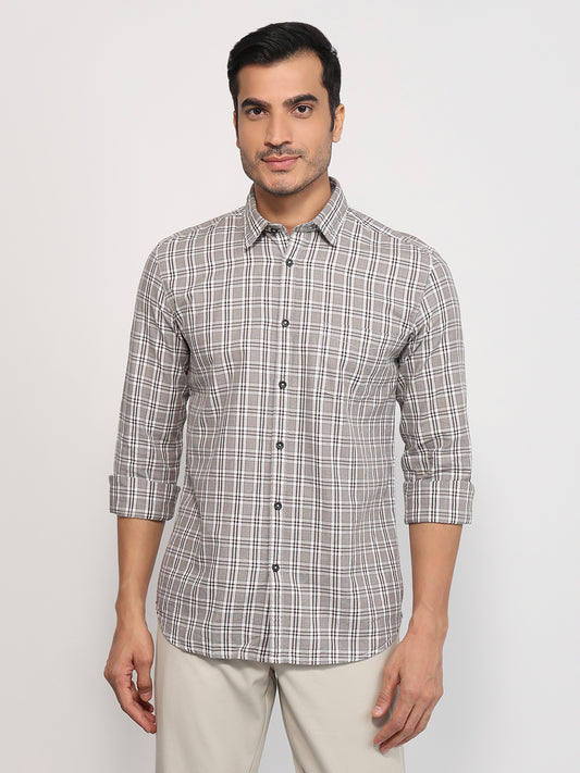 Parx Brown Casual Shirt