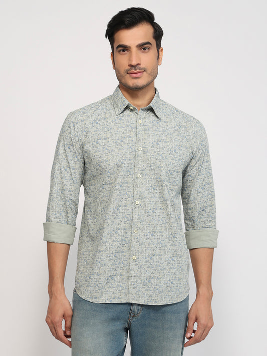 Parx Green Casual Shirt