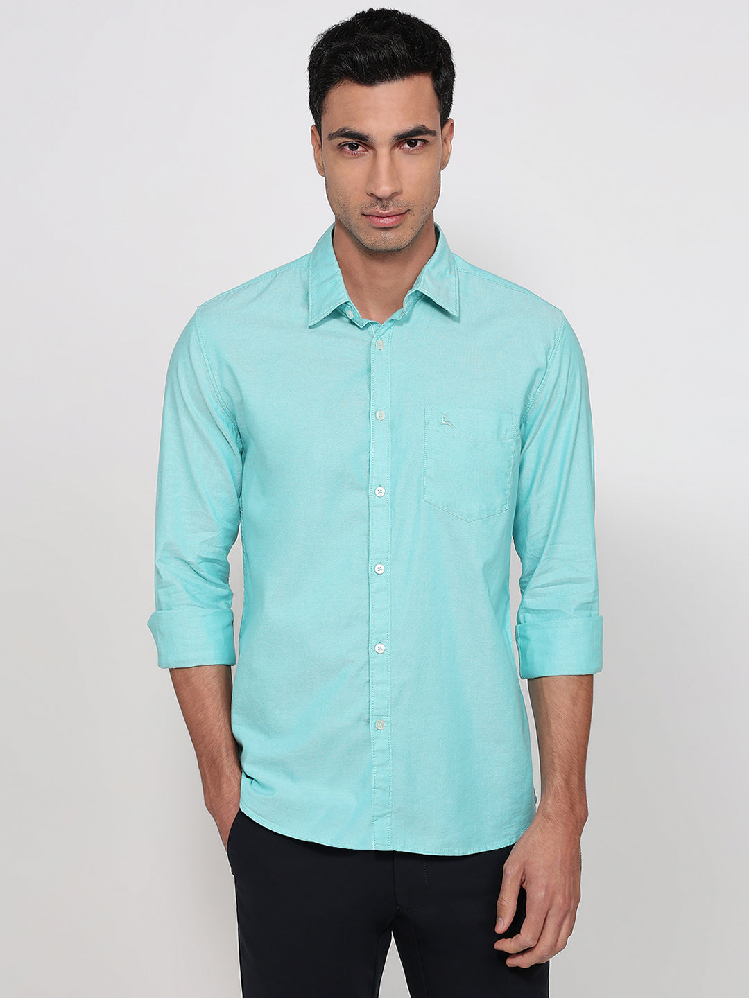 Parx Green Casual Shirt
