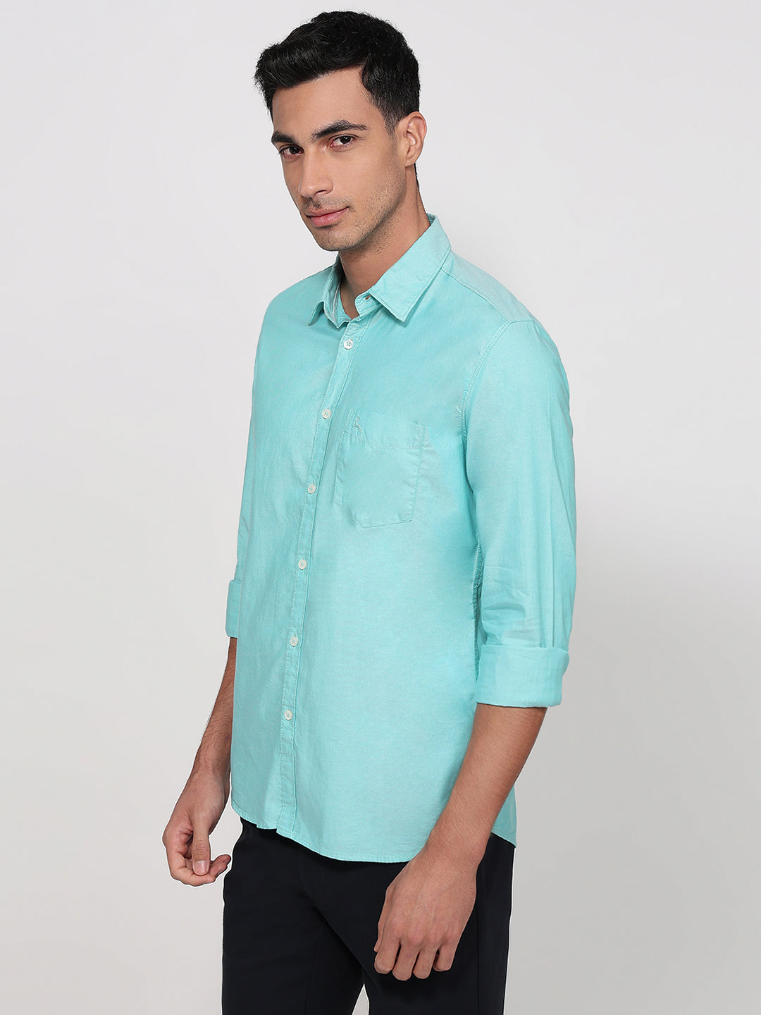 Parx Green Casual Shirt