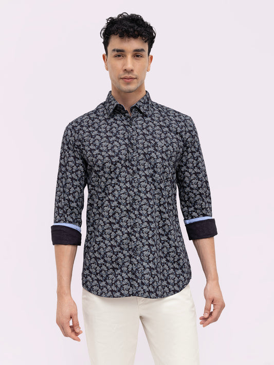 Parx Black Casual Shirt