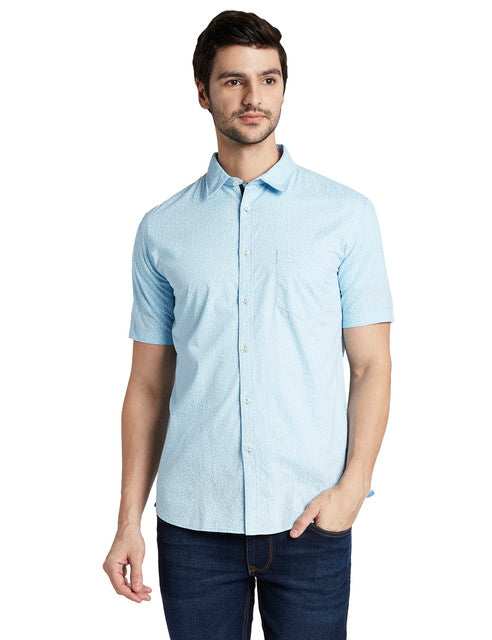 Parx Blue Casual Shirt