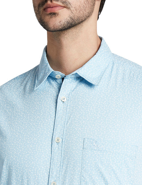 Parx Blue Casual Shirt