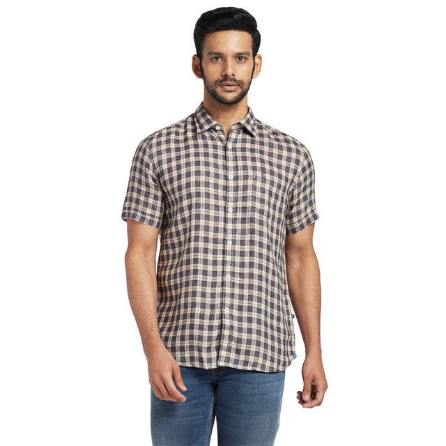 Parx Brown Casual Shirt 