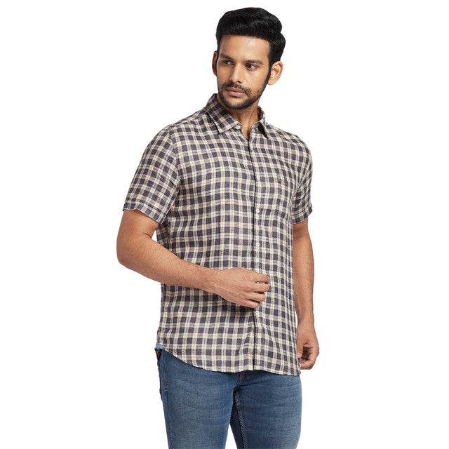 Parx Brown Casual Shirt 