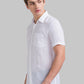 Parx White Solid Slim Fit Linen Casual Shirt