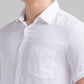 Parx White Solid Slim Fit Linen Casual Shirt