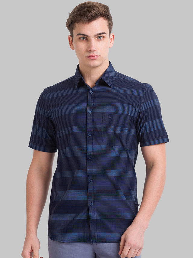 Parx Blue Casual Shirt 