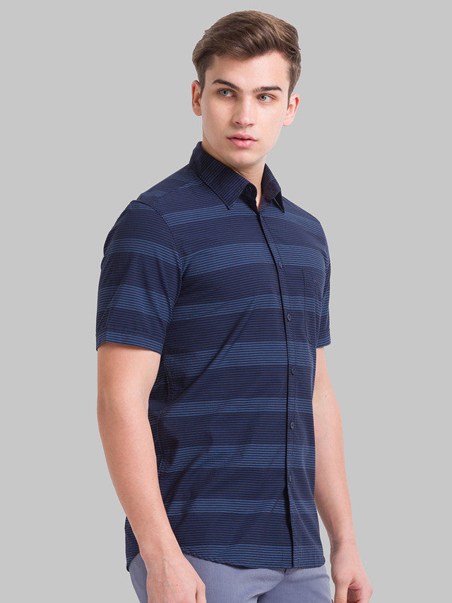 Parx Blue Casual Shirt 