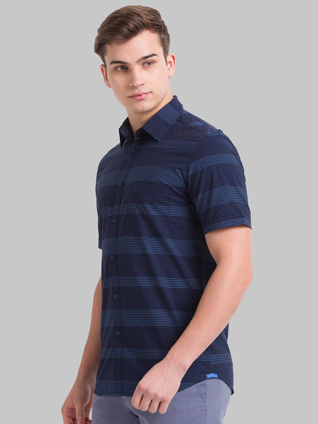 Parx Blue Casual Shirt 