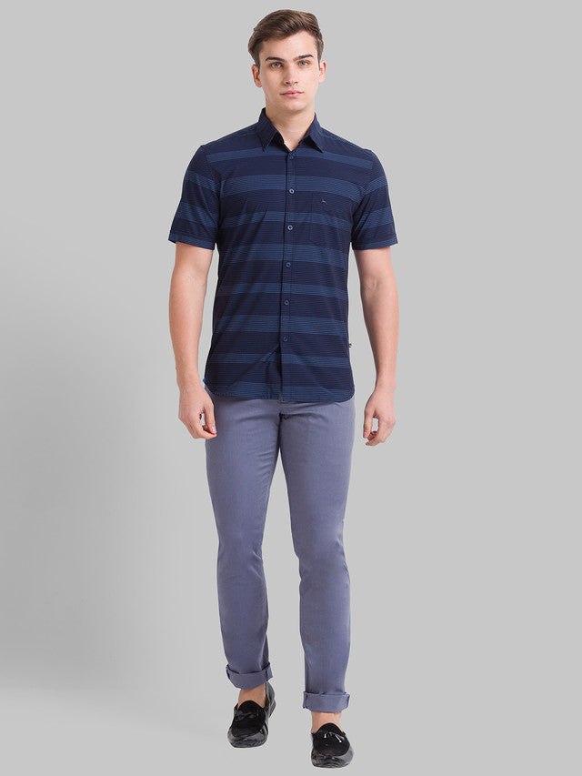 Parx Blue Casual Shirt 