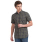 Parx Green Checks Slim Fit Cotton Casual Shirt