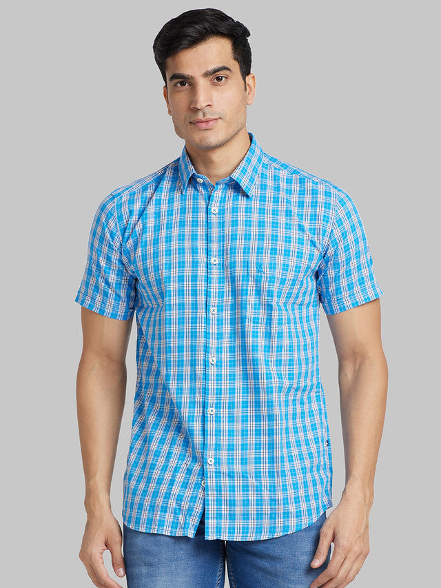 Parx Blue Casual Shirt 