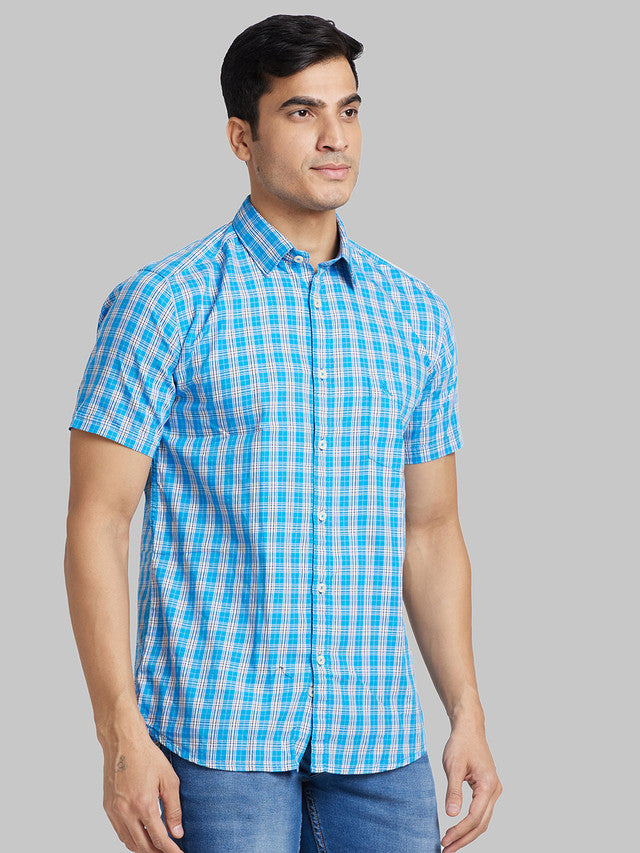 Parx Blue Casual Shirt 