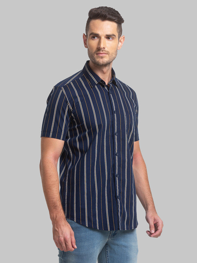 Parx Blue Casual Shirt 