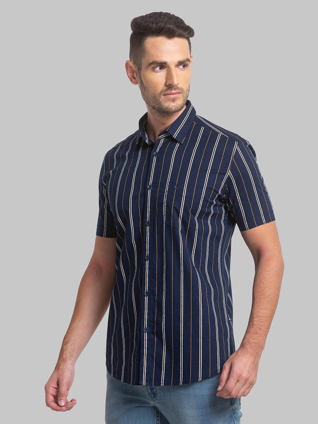 Parx Blue Casual Shirt 