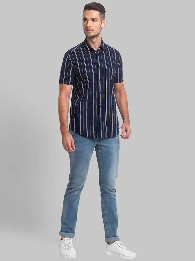 Parx Blue Casual Shirt 