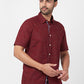 Parx Maroon Casual Shirt