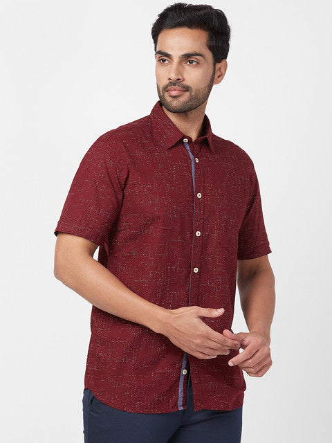 Parx Maroon Casual Shirt