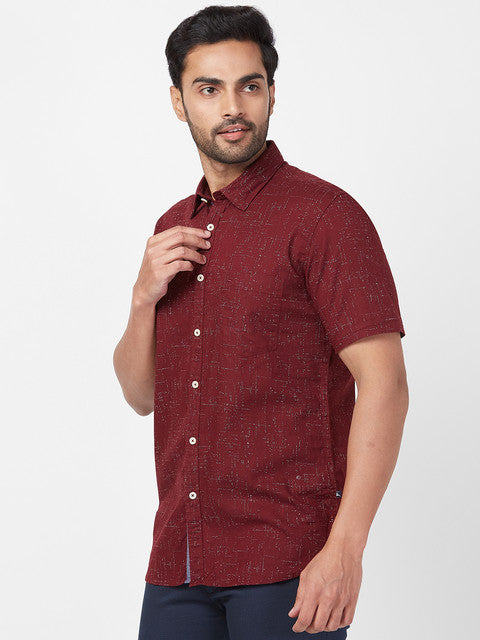 Parx Maroon Casual Shirt