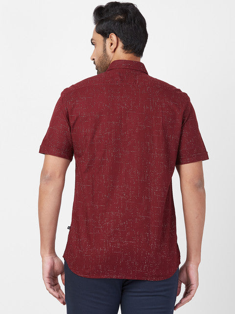 Parx Maroon Casual Shirt