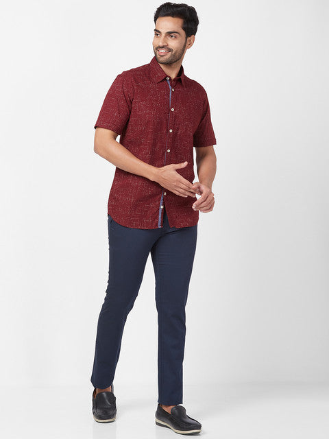 Parx Maroon Casual Shirt