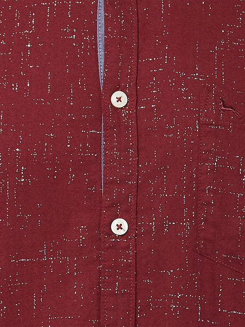 Parx Maroon Casual Shirt