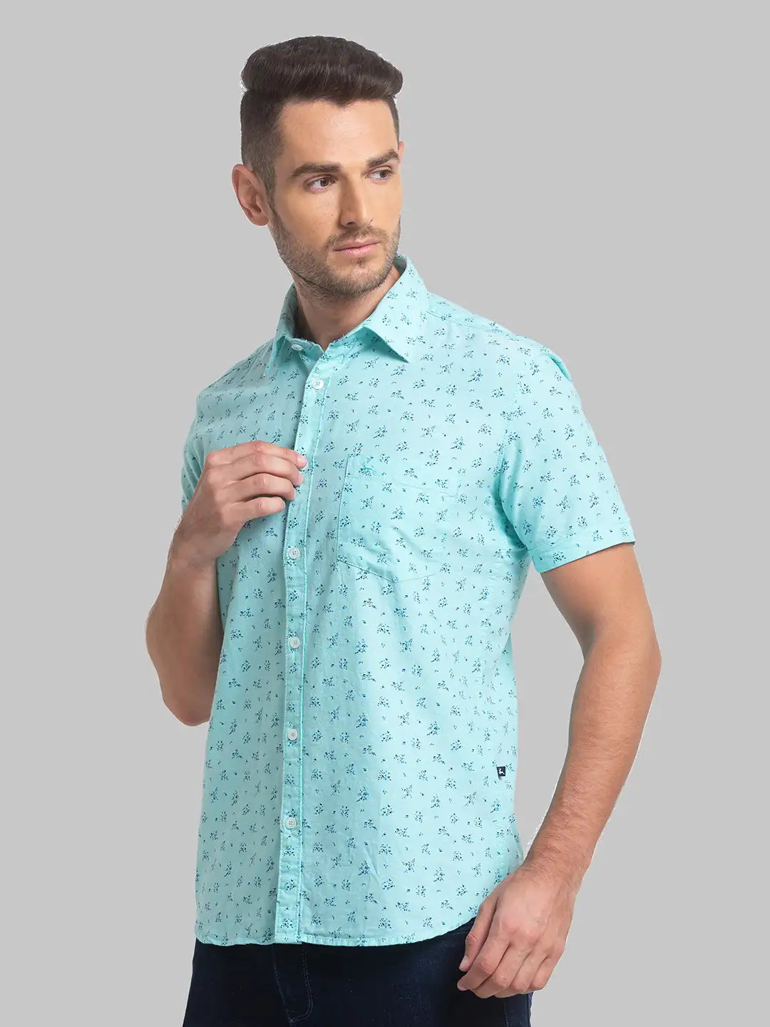 Men Slim Fit Light Pink Shirt