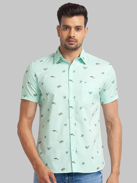 Parx Green Casual Shirt