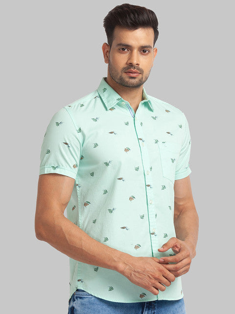 Parx Green Casual Shirt