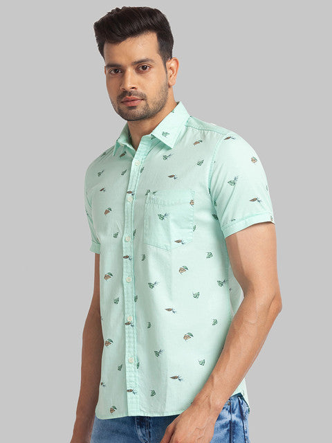 Parx Green Casual Shirt