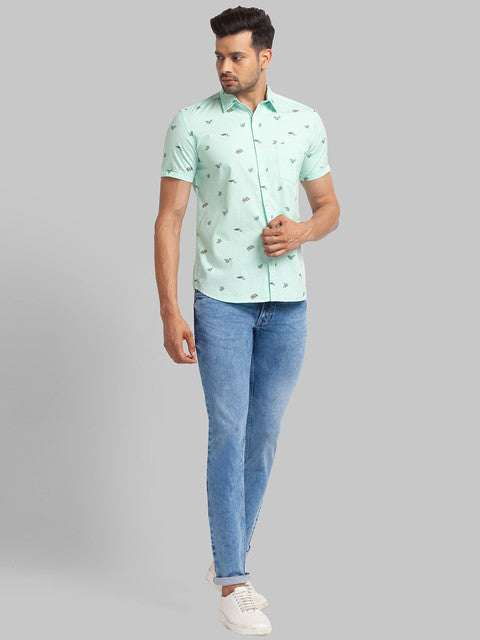 Parx Green Casual Shirt