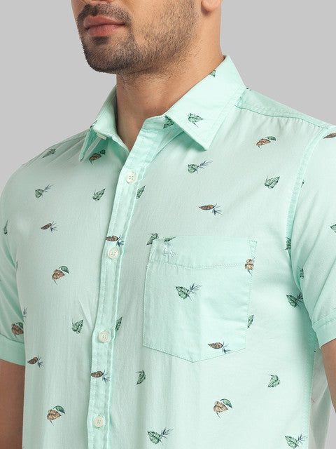 Parx Green Casual Shirt