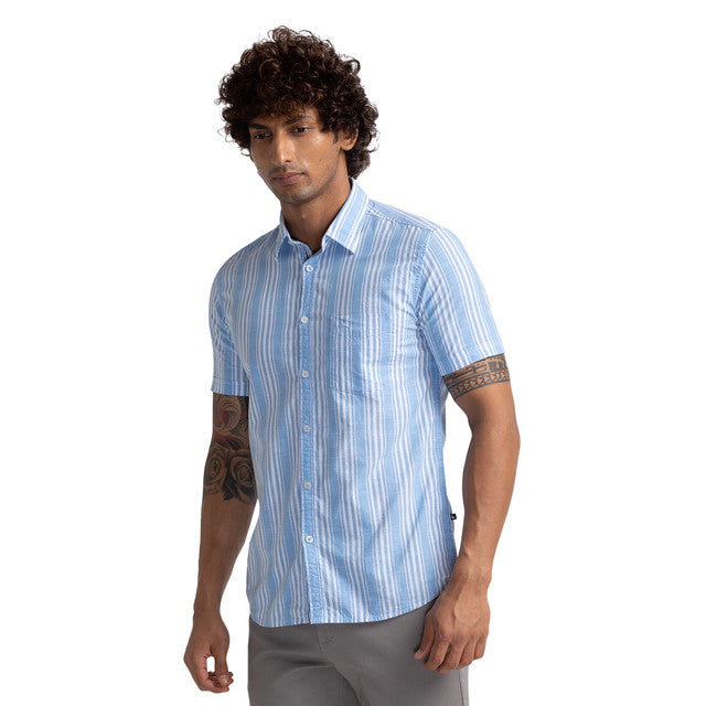 Parx Blue Casual Shirt