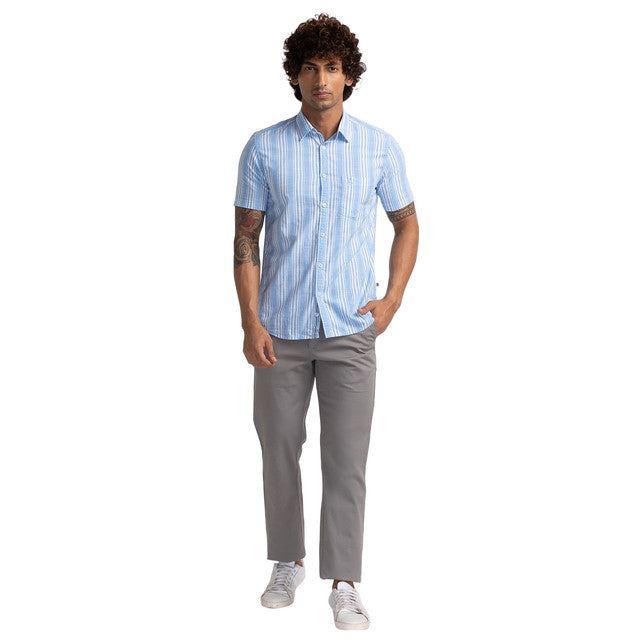 Parx Blue Casual Shirt