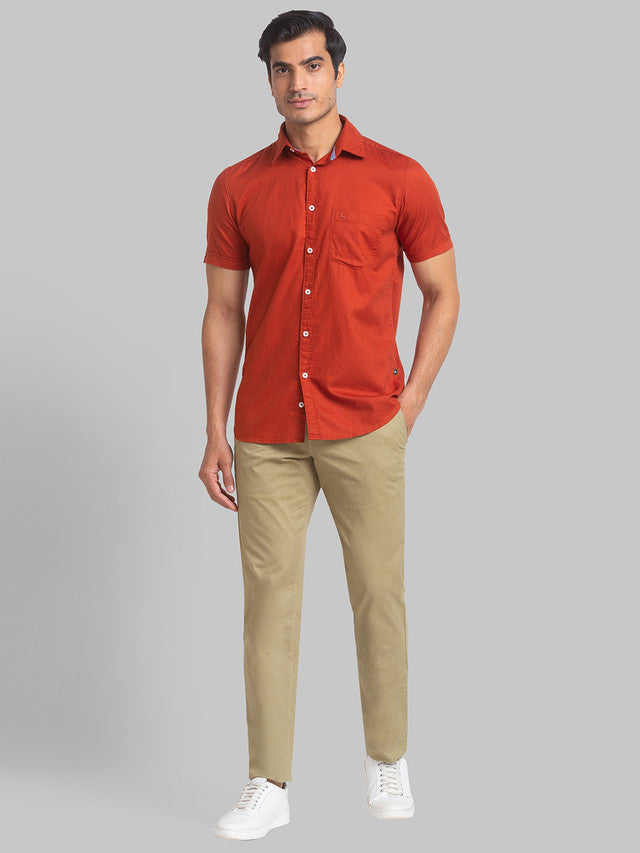 Parx Brown Casual Shirt 