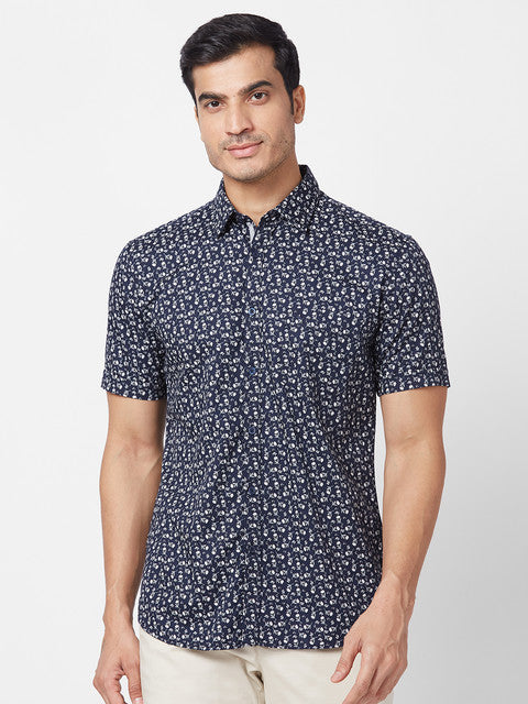 Parx Blue Casual Shirt