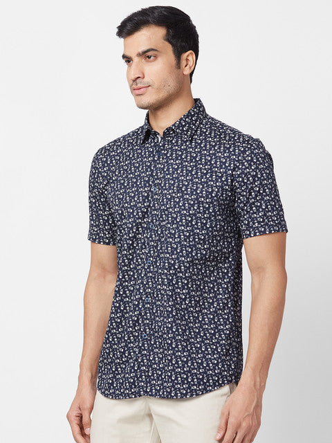 Parx Blue Casual Shirt