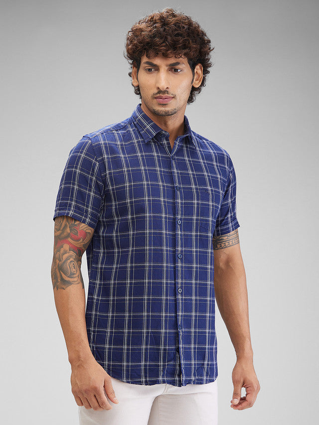 Parx Blue Casual Shirt 