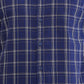 Parx Blue Checks Slim Fit Cotton Casual Shirt