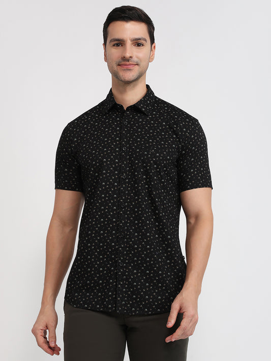 Parx Black Casual Shirt