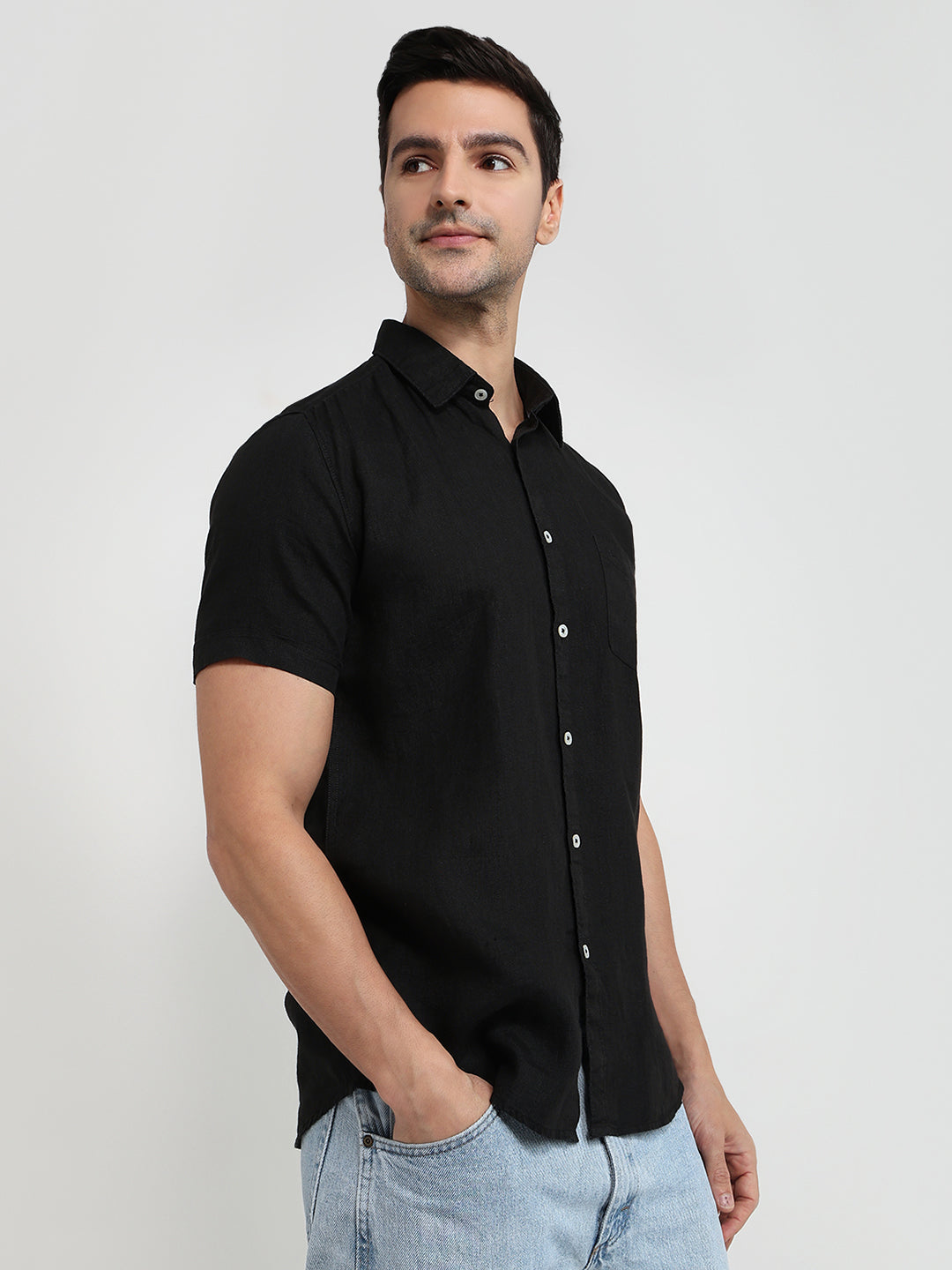 Parx Black Casual Shirt